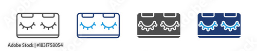 eyelashes icon set multiple style