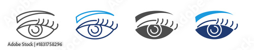 eye makeup icon set multiple style