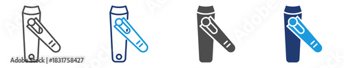 nail clippers icon set multiple style