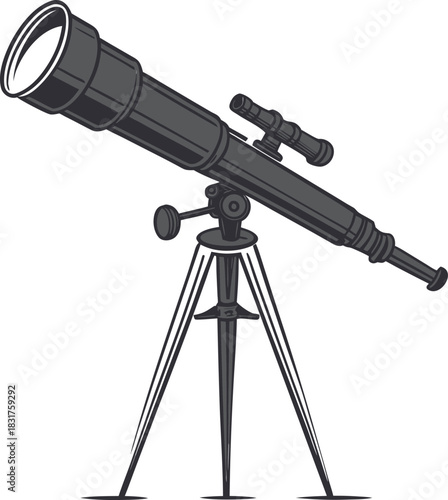 telescope isolated on white
