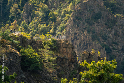 Ausblick von der Rosstrappe ins Bodetal