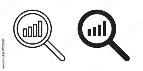 Analysis icon template color editable. for graphic and web design.