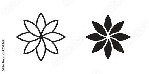 Aster icon template color editable. for graphic and web design.