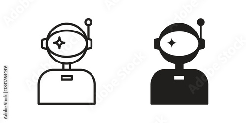 Astronaut user icon template color editable. for graphic and web design.