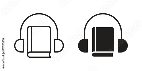 Audiobook icon template color editable. for graphic and web design.