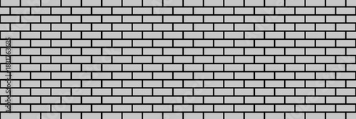 Subway tile seamless pattern. Vector abstract background with geometric shapes. White ceramic tile for kitchen or bathroom. Realistic white wall brick texture in the Parisian metro