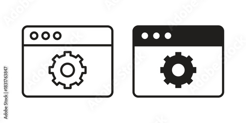 Backend icon template color editable. for graphic and web design.