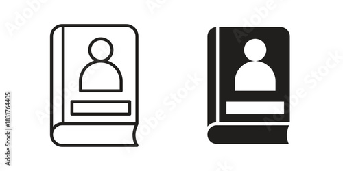 Biography icon template color editable. for graphic and web design.
