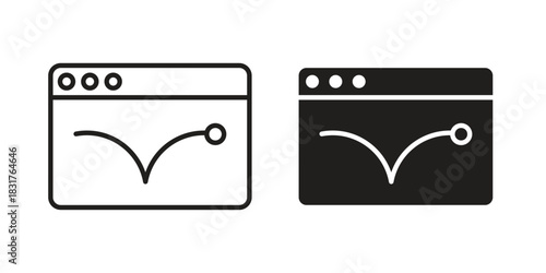 Bounce rate icon template color editable. for graphic and web design.