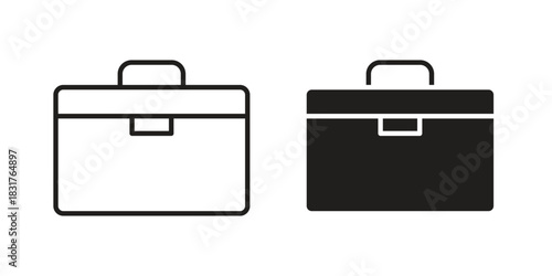 Briefcase icon template color editable. for graphic and web design.
