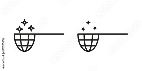 Butterfly catcher icon template color editable. for graphic and web design.