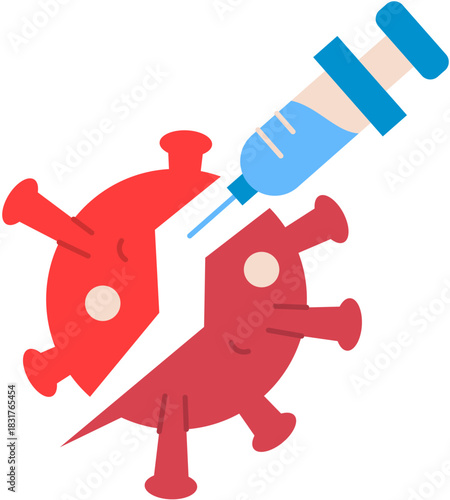 Vaccine Safety Guard flat icon