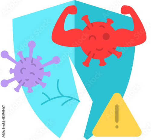 Low Immunity Condition flat icon