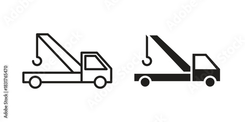 Car crane icon template color editable. for graphic and web design.