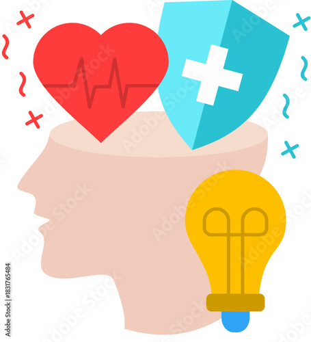 Vaccination Health Benefits flat icon