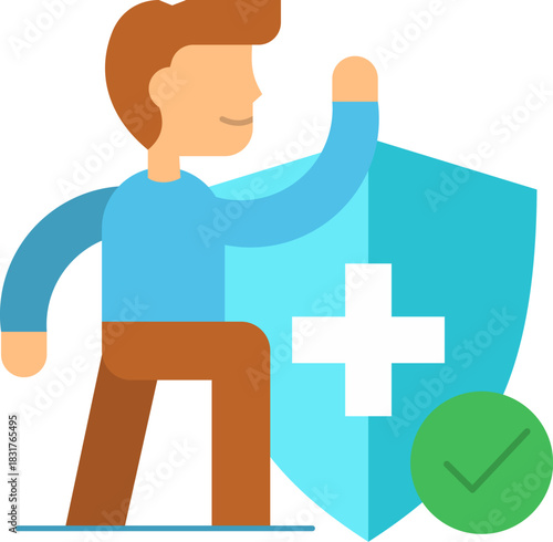 Whole Body Immunity  flat icon