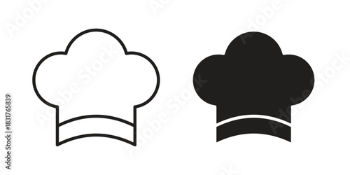 Chef hat icon template color editable. for graphic and web design.