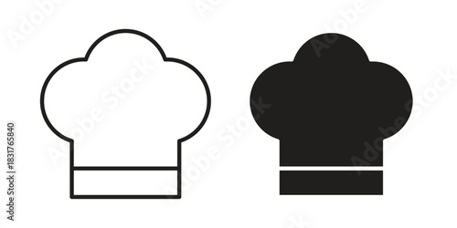 Chef hat icon template color editable. for graphic and web design.