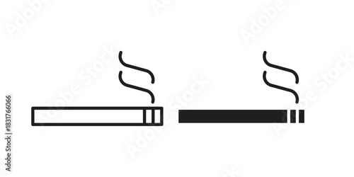 Cigarette icon template color editable. for graphic and web design.