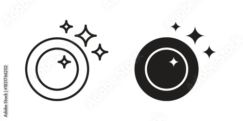 Clean plate icon template color editable. for graphic and web design.