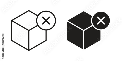 Delivery cancelled icon template color editable. for graphic and web design.
