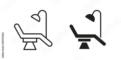 Dentist chair icon template color editable. for graphic and web design.