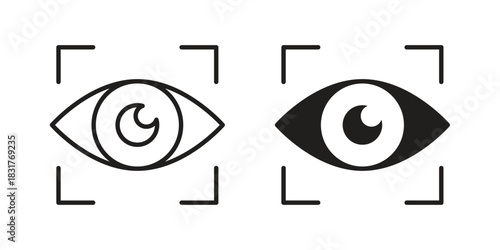 Eye tracking icon template color editable. for graphic and web design.