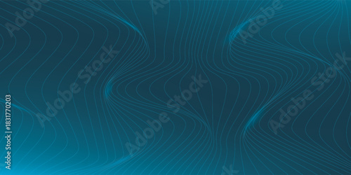 Dot white blue wave light screen gradient texture background. Abstract technology big data digital background. 3d rendering.