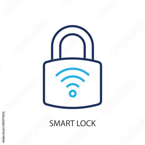 Smart lock thin line icons. Original vector illustration.