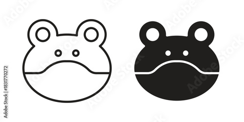 Frog icon template color editable. for graphic and web design.