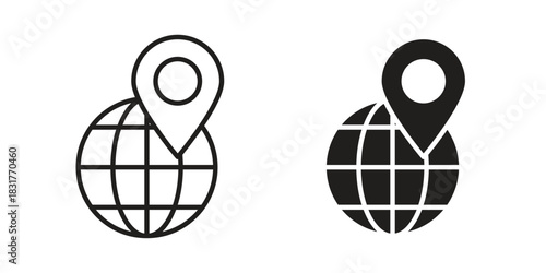 Global Logistic icon template color editable. for graphic and web design.
