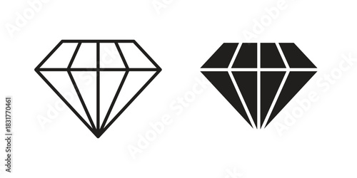 Gemstone icon template color editable. for graphic and web design.