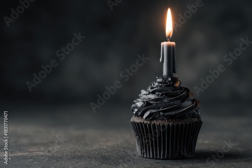 Wallpaper Mural Gothic Cupcake with Black Candle Torontodigital.ca