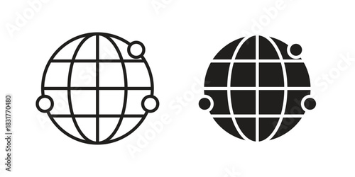 Global networking icon template color editable. for graphic and web design.
