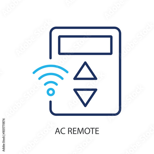 AC Remote thin line icons. Original vector illustration.