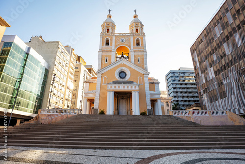 Church in historical center Florianopolis, Santa Catarina, Brazil.