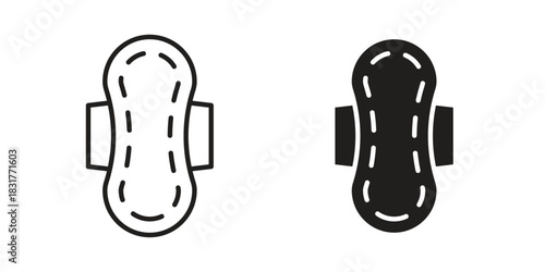 Hygienic pad icon template color editable. for graphic and web design.
