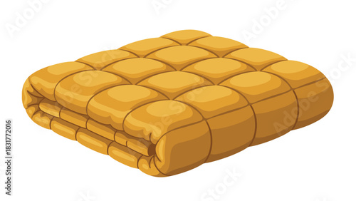 Snuggle up with this comfy golden yellow comforter, perfect for a cozy bedroom or relaxing nap time, adding warmth and style to your space