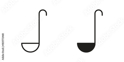 Ladle icon template color editable. for graphic and web design.