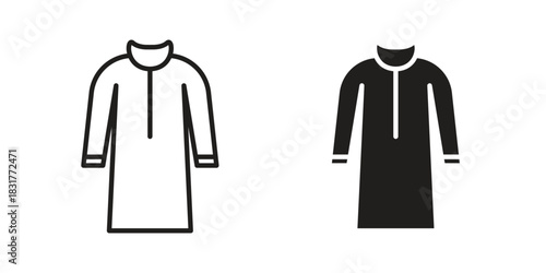 Kurta icon template color editable. for graphic and web design.