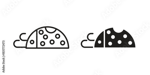 Ladybug icon template color editable. for graphic and web design.
