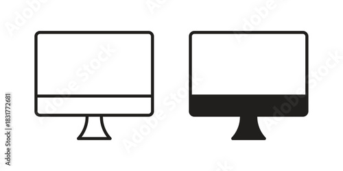 LCD icon template color editable. for graphic and web design.