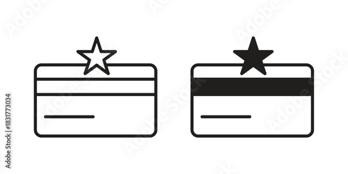 Loyalty card icon template color editable. for graphic and web design.