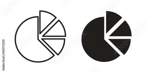 Market share icon template color editable. for graphic and web design.