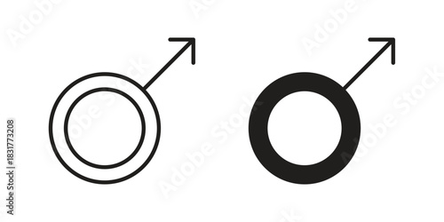 Male icon template color editable. for graphic and web design.