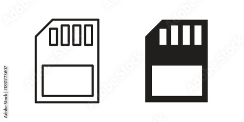 Memory card icon template color editable. for graphic and web design.