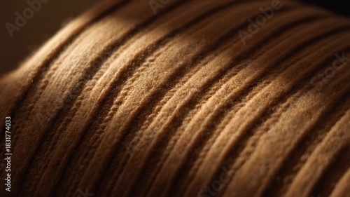 Wallpaper Mural Closeup of brown ribbed knitted fabric under soft light Torontodigital.ca