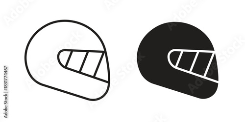 Motorcycle helmet icon template color editable. for graphic and web design.
