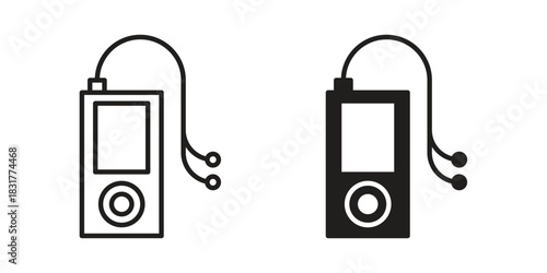 Mp3 Player icon template color editable. for graphic and web design.