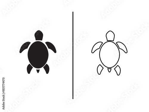 turtle vector drawing